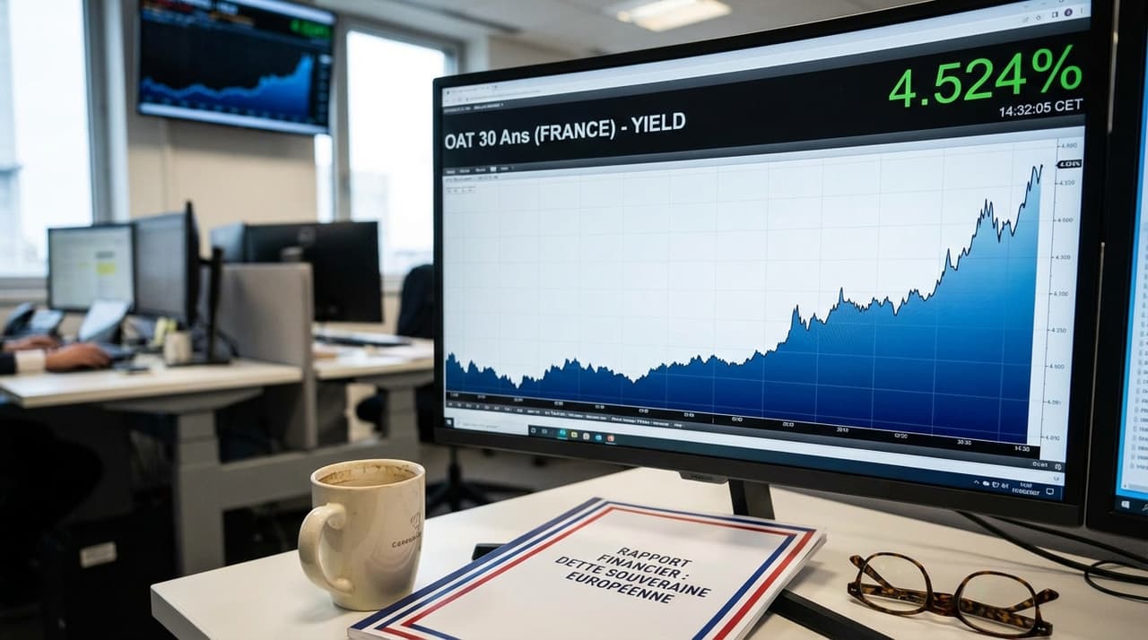 French 30-Year Bond Yield Hits 4.524%, Highest Since 2009